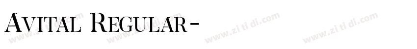 Avital Regular字体转换